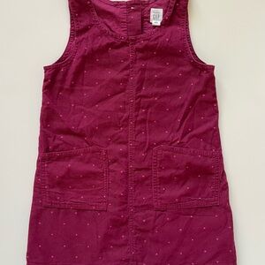 Baby GAP Maroon Corduroy Dress with Pockets Size 4T